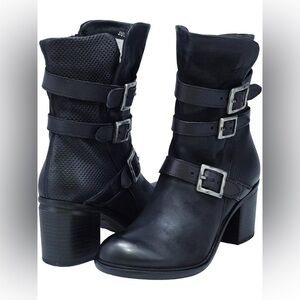 Miz Mooz Black Heeled Boots